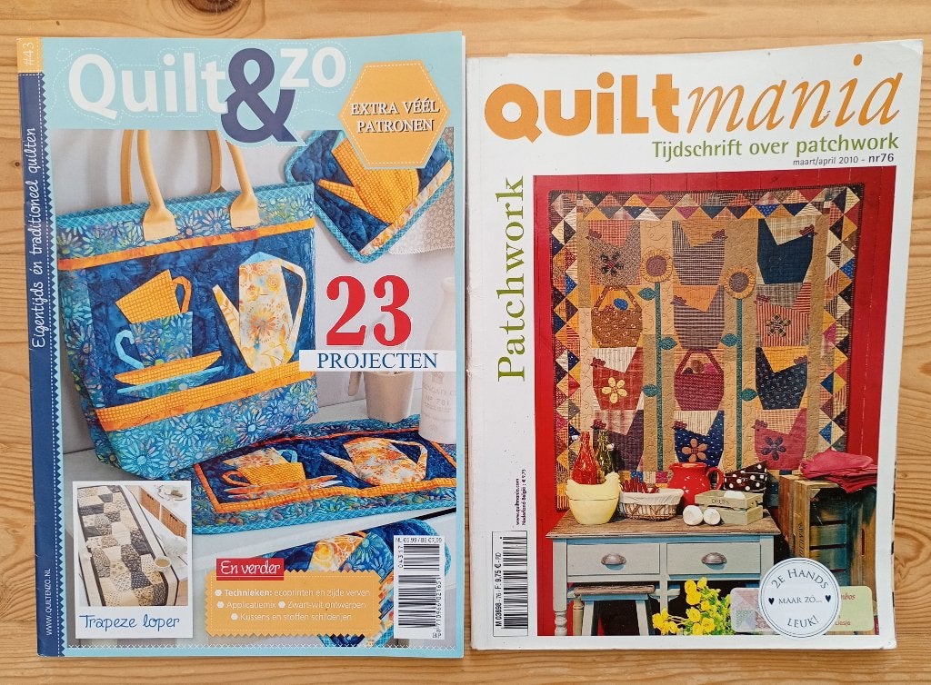 Quilt en zo ~ Quiltmania, twee quiltbladen, Ophalen of Verzenden, Gelezen, Overige onderwerpen