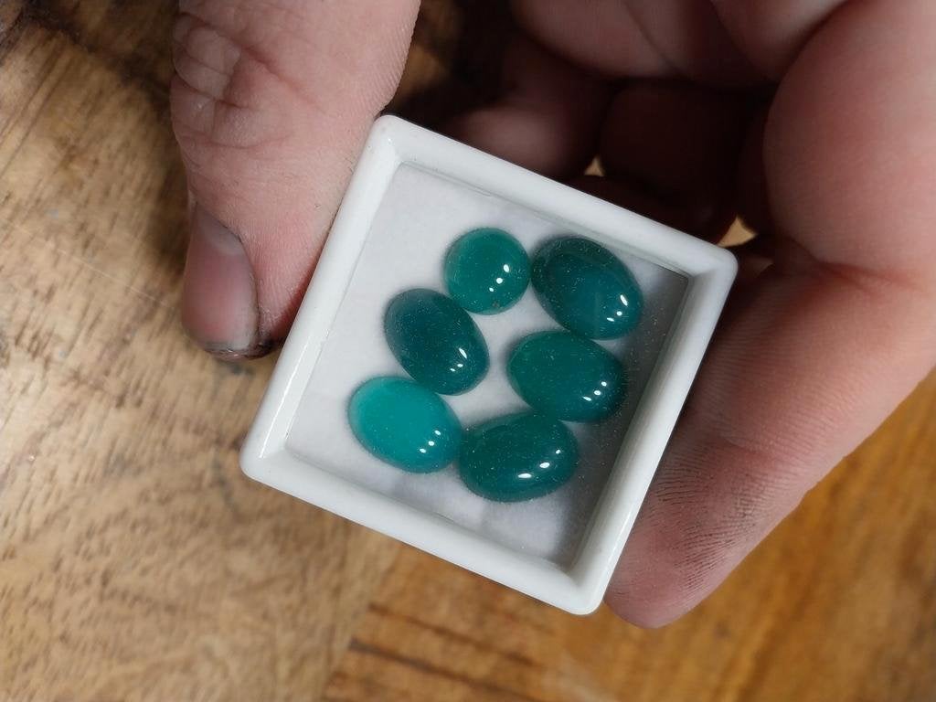 Groene gekleurde agaat cabochons, Sieraden, Tassen en Uiterlijk, Ophalen of Verzenden