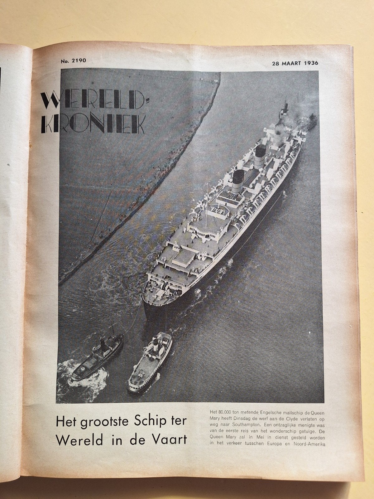 Wereld Kroniek, 1936, Boeken, Tijdschriften en Kranten, Ophalen of Verzenden, Gelezen, Krant