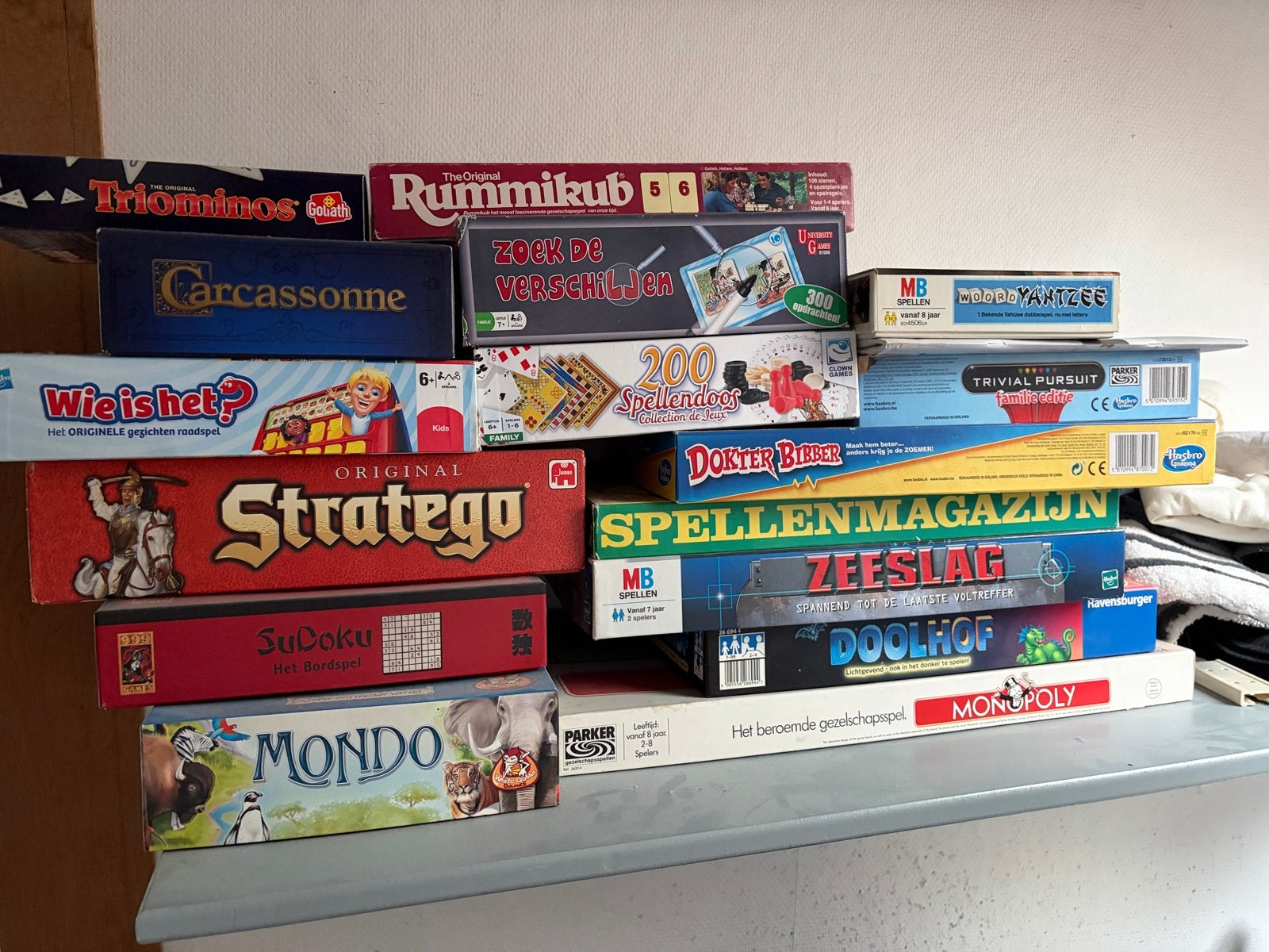 Grote verzameling gezelschapsspellen (15 stuks), Hobby en Vrije tijd, Ophalen, Gebruikt