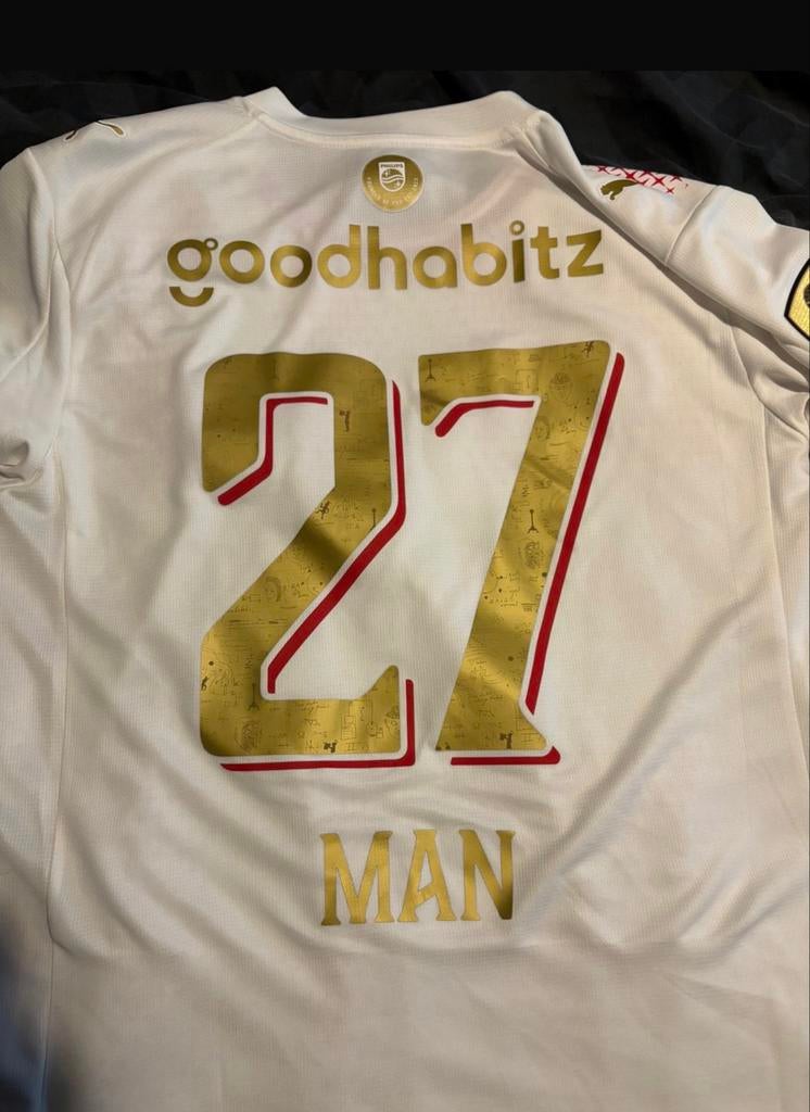 PSV x Efteling shirt met Dennis Man bedrukking, Kleding | Heren, Maat 48/50 (M), Wit, Ophalen of Verzenden, Zo goed als nieuw