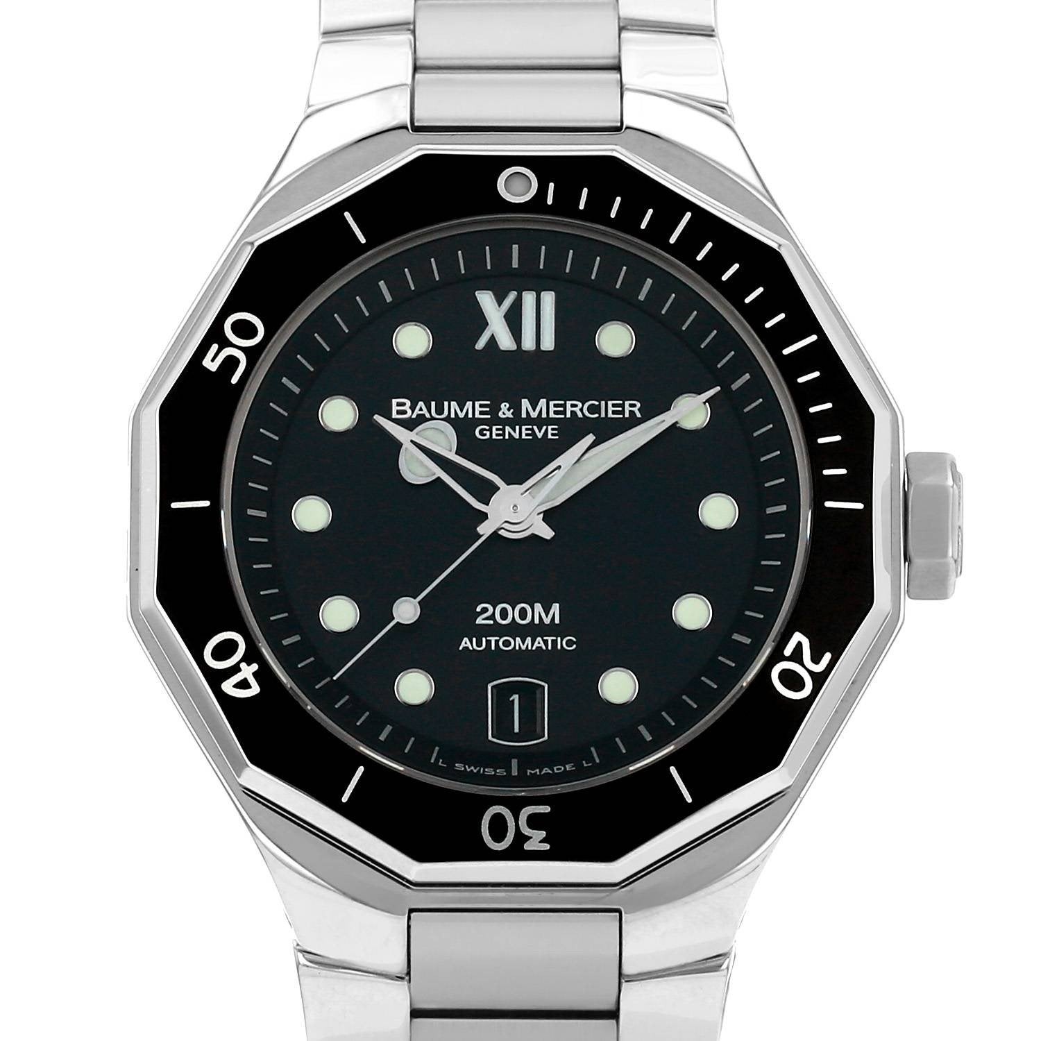 Mooie Baume & Mercier Riviera 65625 automatic, Overige merken, Staal, Staal, Polshorloge