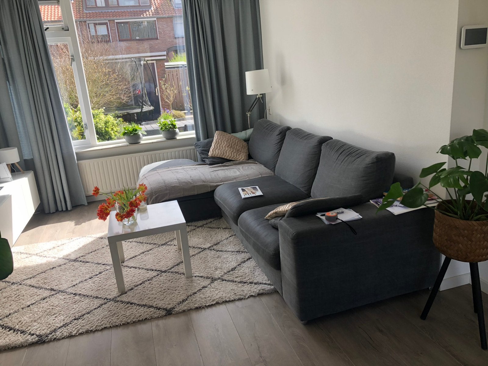 Comfortabele Chaisse Longue Hoekbank - 3.05m, Ophalen, Gebruikt, Hoekbank, 300 cm of meer