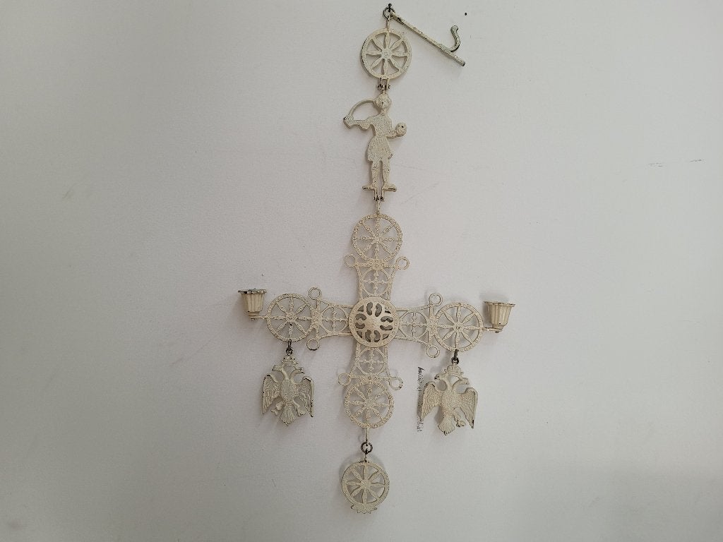 antiek byzantijnse hangende kruiskandelaar, Ophalen of Verzenden