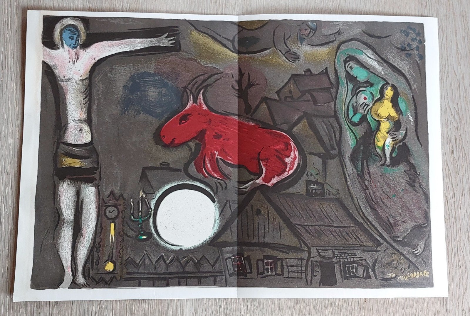 litho Chagall, Antiek en Kunst, Portret en Figuren, Ophalen of Verzenden, Lithografie, Gelimiteerde oplage