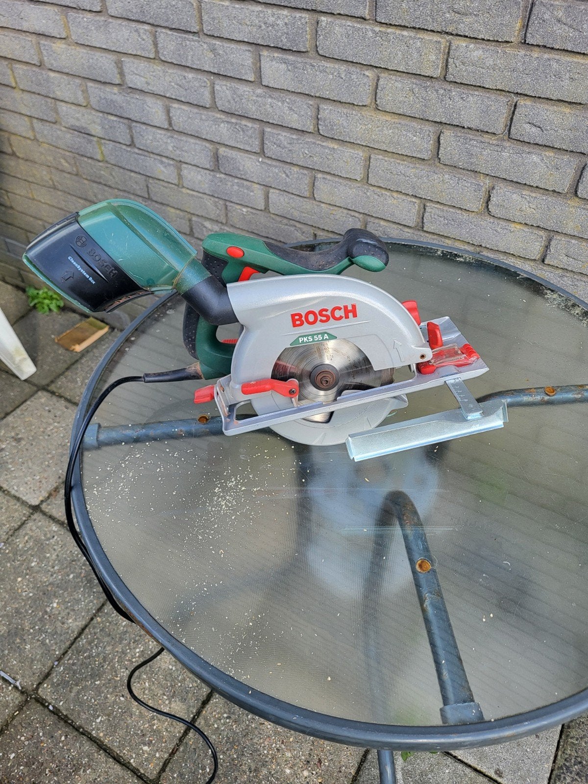 Bosch PKS 55 A Cirkelzaag - Krachtig en Betrouwbaar, Ophalen, Gebruikt, Cirkelzaag, 30 tot 70 mm