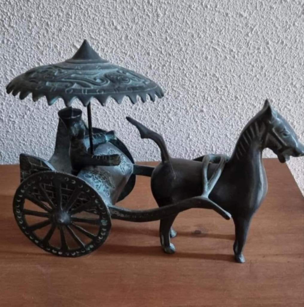 Zeldzame Chinese bronzen strijdwagen,, Antiek en Kunst, Antiek | Koper en Brons, Ophalen, Brons