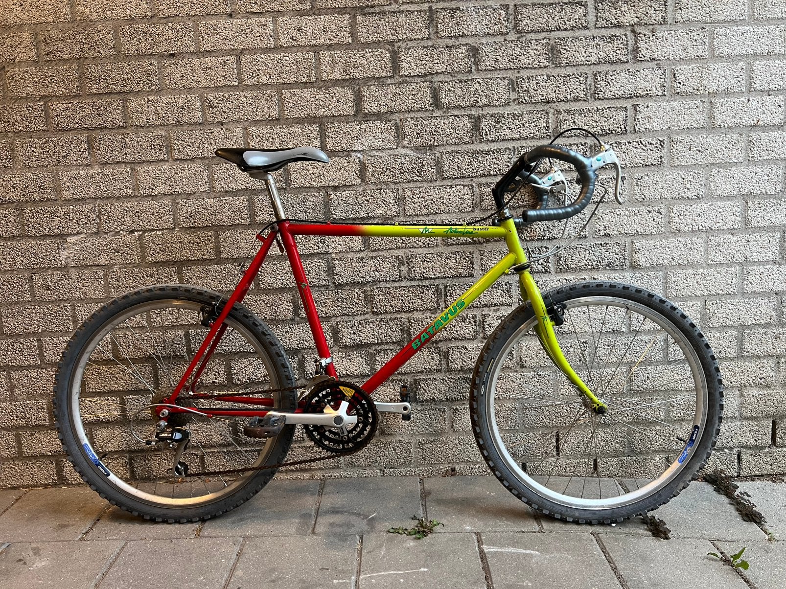 Vintage mtb dropbar gravelbike/monstercross, Gebruikt, Geen vering, 53 tot 57 cm, Ophalen