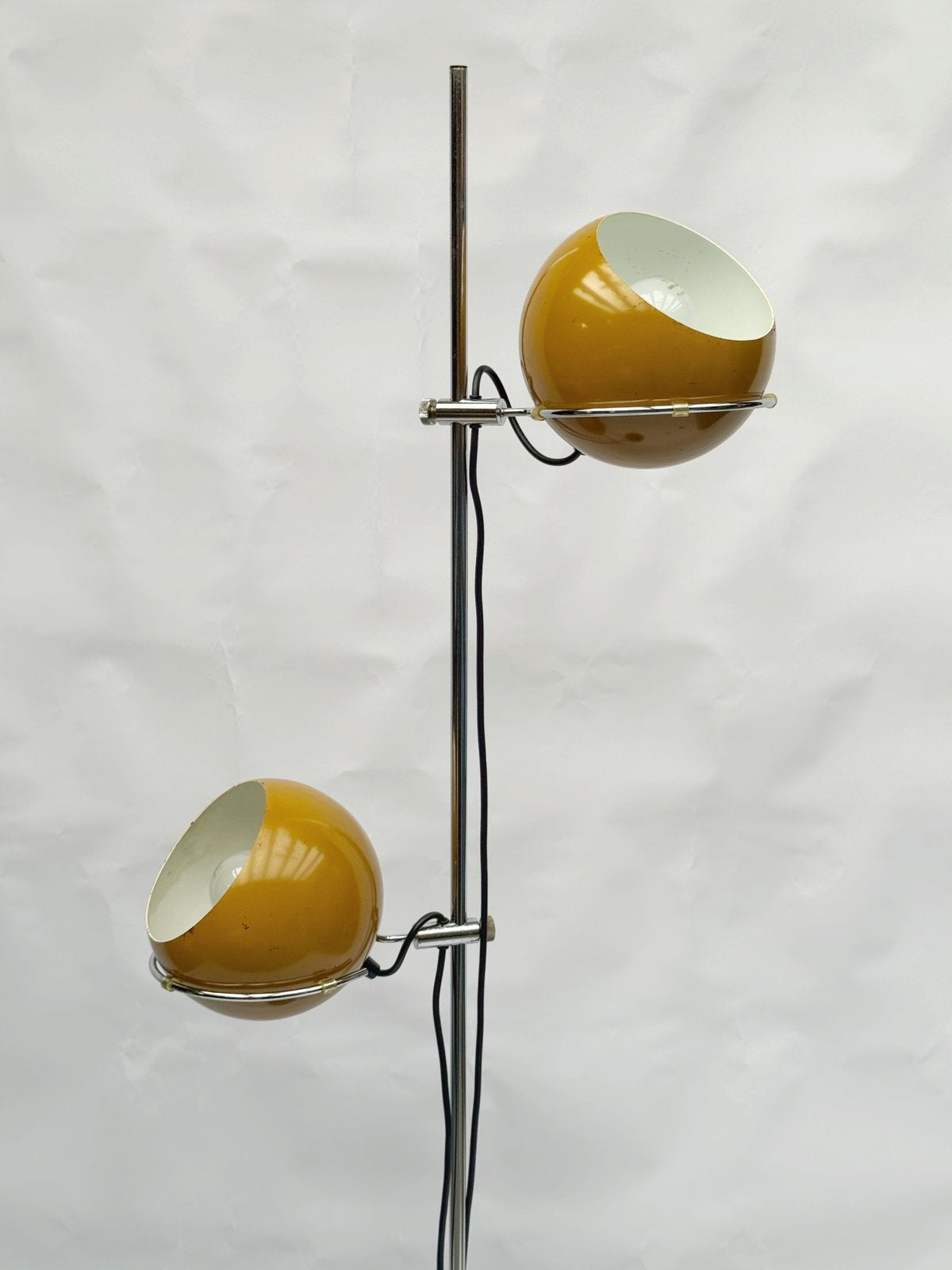 Vintage Dubbele Eyeball Mosterdgeel Gepo Herda Space Age MCM, Huis en Inrichting, Ophalen, Gebruikt, 100 tot 150 cm, Space Age Mid Century