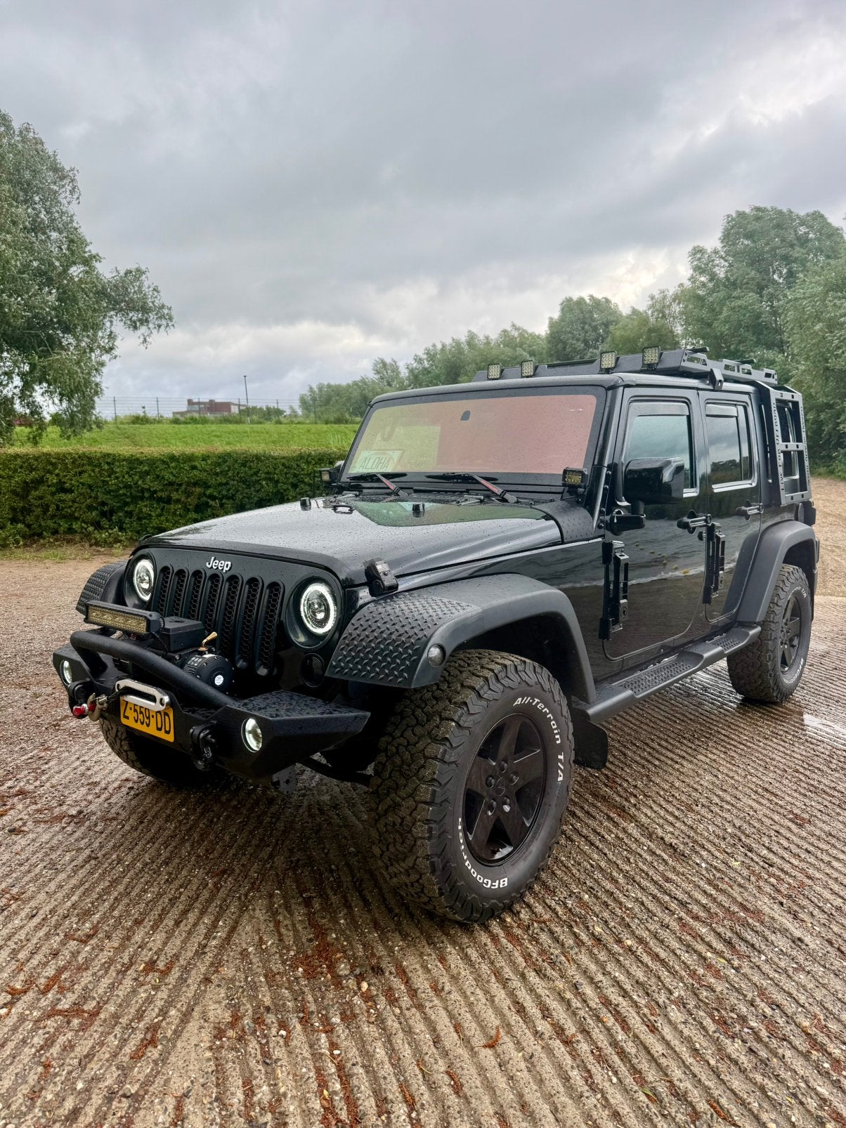 Jeep Wrangler JK Unlimited 3.6 V6 Black Edition 4x4 offroad., Automaat, Euro 5, 2500 kg, 286 pk