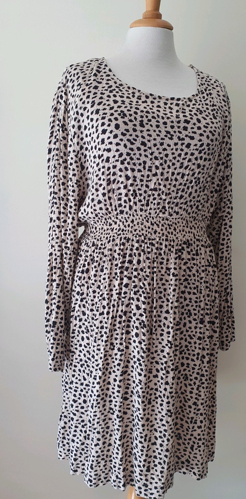 Jurk Maat 48., Kleding | Dames, Jurken, Zeeman, Beige, Maat 46/48 (XL) of groter, Ophalen of Verzenden