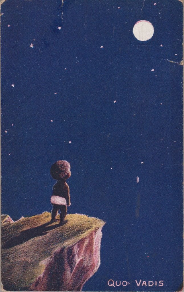 Black kids. "Quo Vadis" Leuke oude AK., Verzenden, Voor 1920, Ongelopen, Kinderen