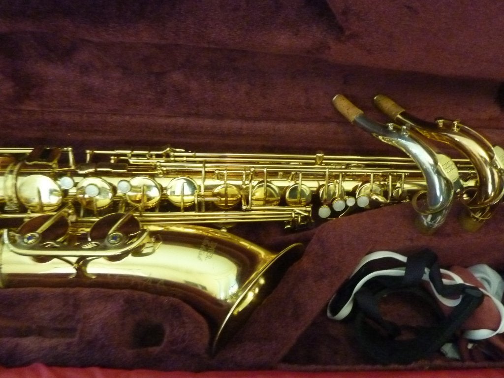 Jupiter Tenor saxofoon Artist massief Sterling zilveren nek, Ophalen, Gebruikt, Tenor, Met koffer