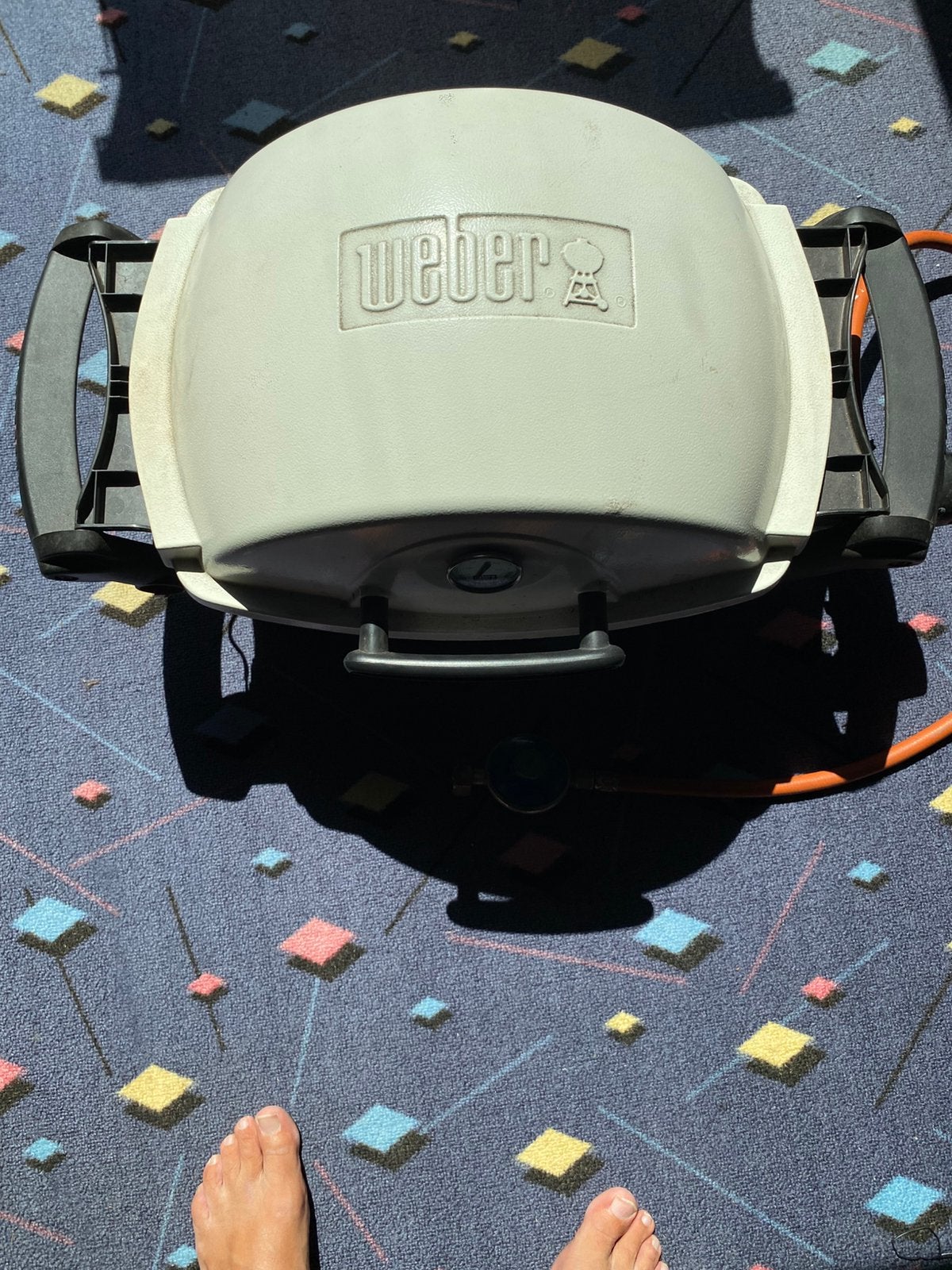 Te koop weber Q gas bbq, Ophalen, Gebruikt, Weber