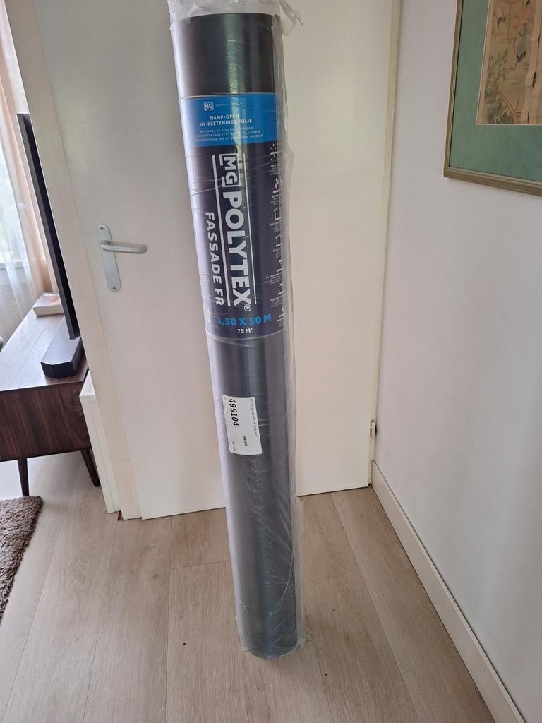 Rol Polytex damp-open UV-bestendige folie 150x50m (75m²), Overige materialen, Dakisolatie, Nieuw, 15 m² of meer