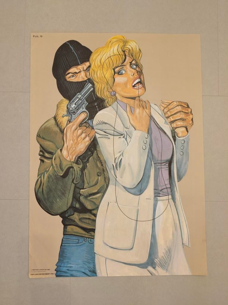 Vintage politie target - schietschijf, Ophalen of Verzenden