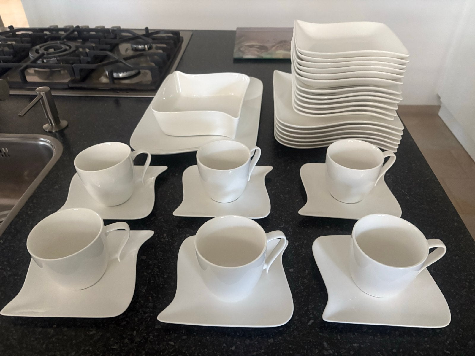 Porselein 30-delig designservies CreaTable, Ophalen, Overige merken, Zo goed als nieuw, Porselein