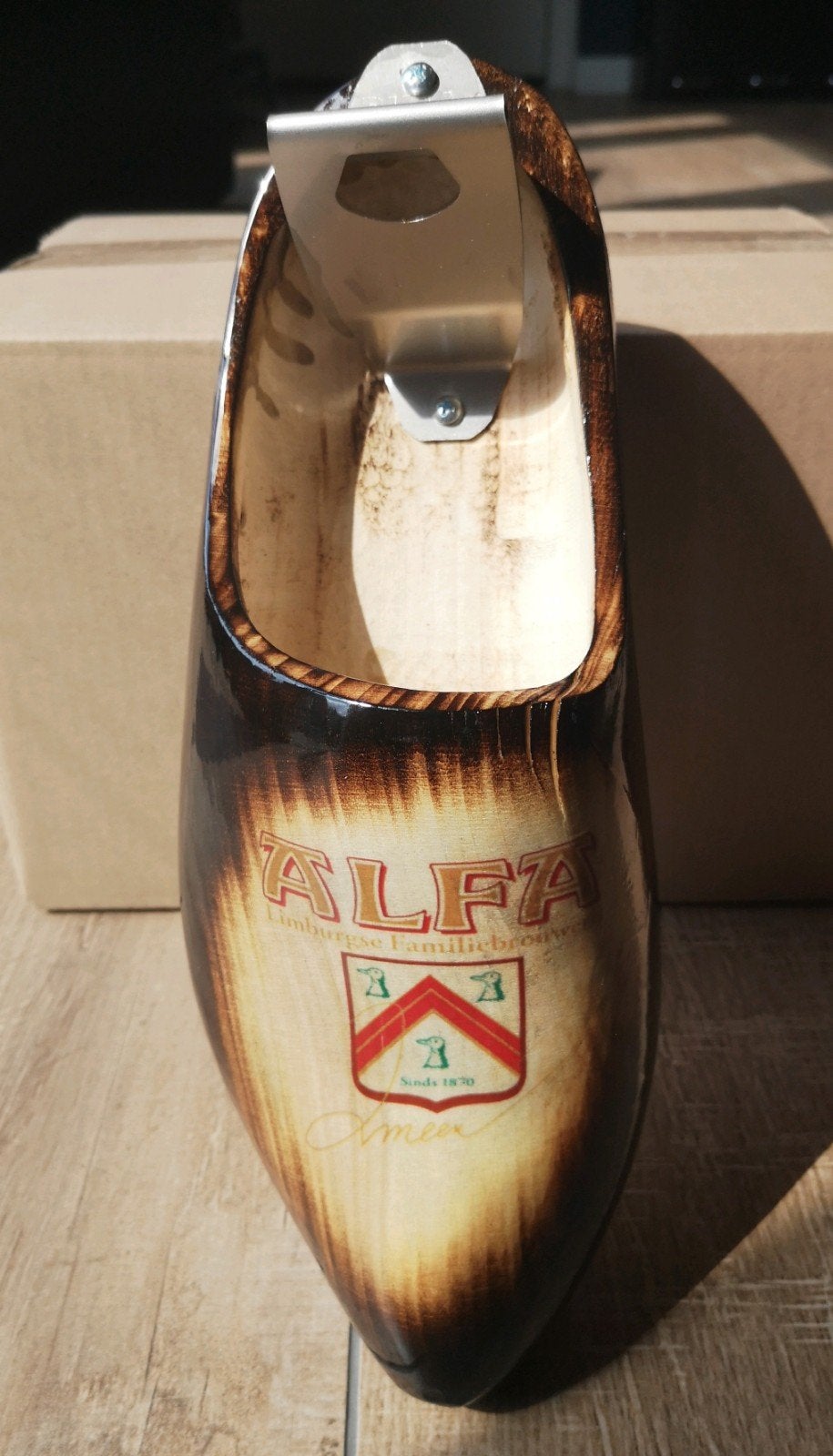 ALFA BIER klomp opener doppenvanger, Verzamelen, Biermerken, Ophalen of Verzenden, Nieuw, Flesopener, Overige merken