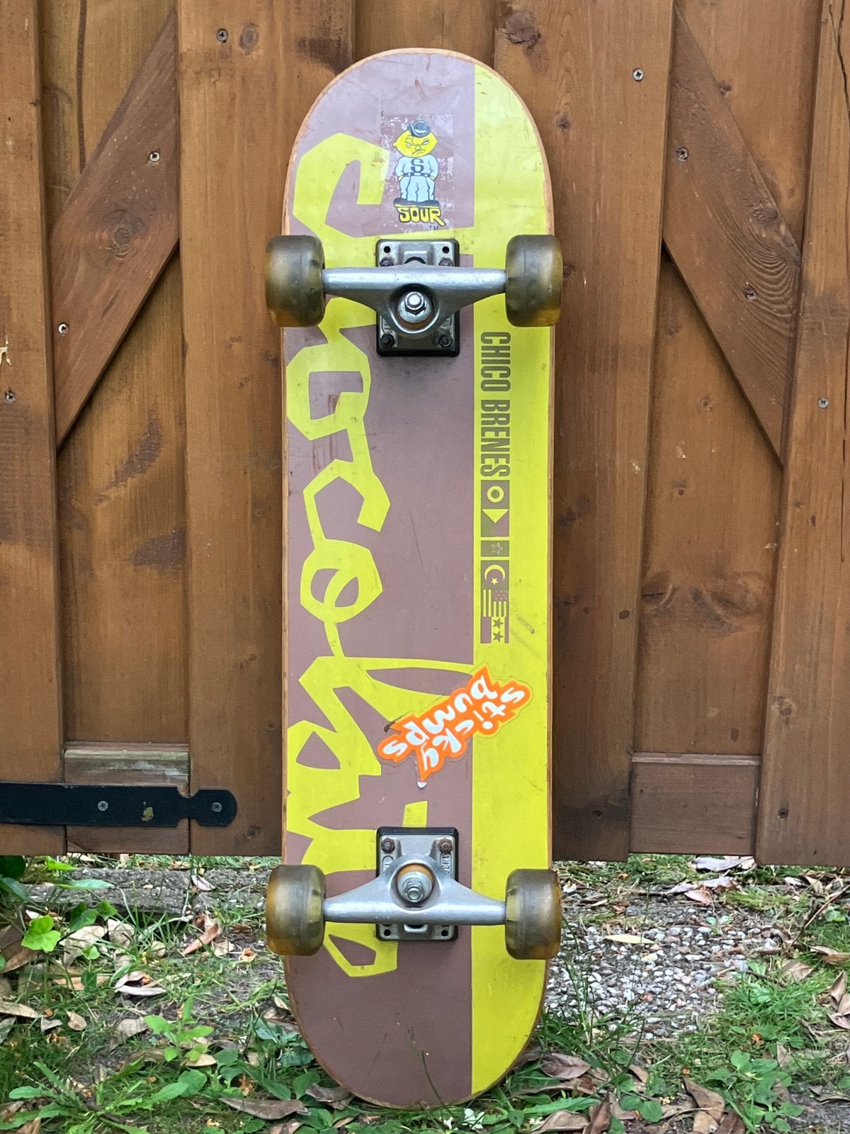 Vintage 1999 Chocolate Tour skateboard, Chico Brenes, Verzenden, Gebruikt, Skateboard
