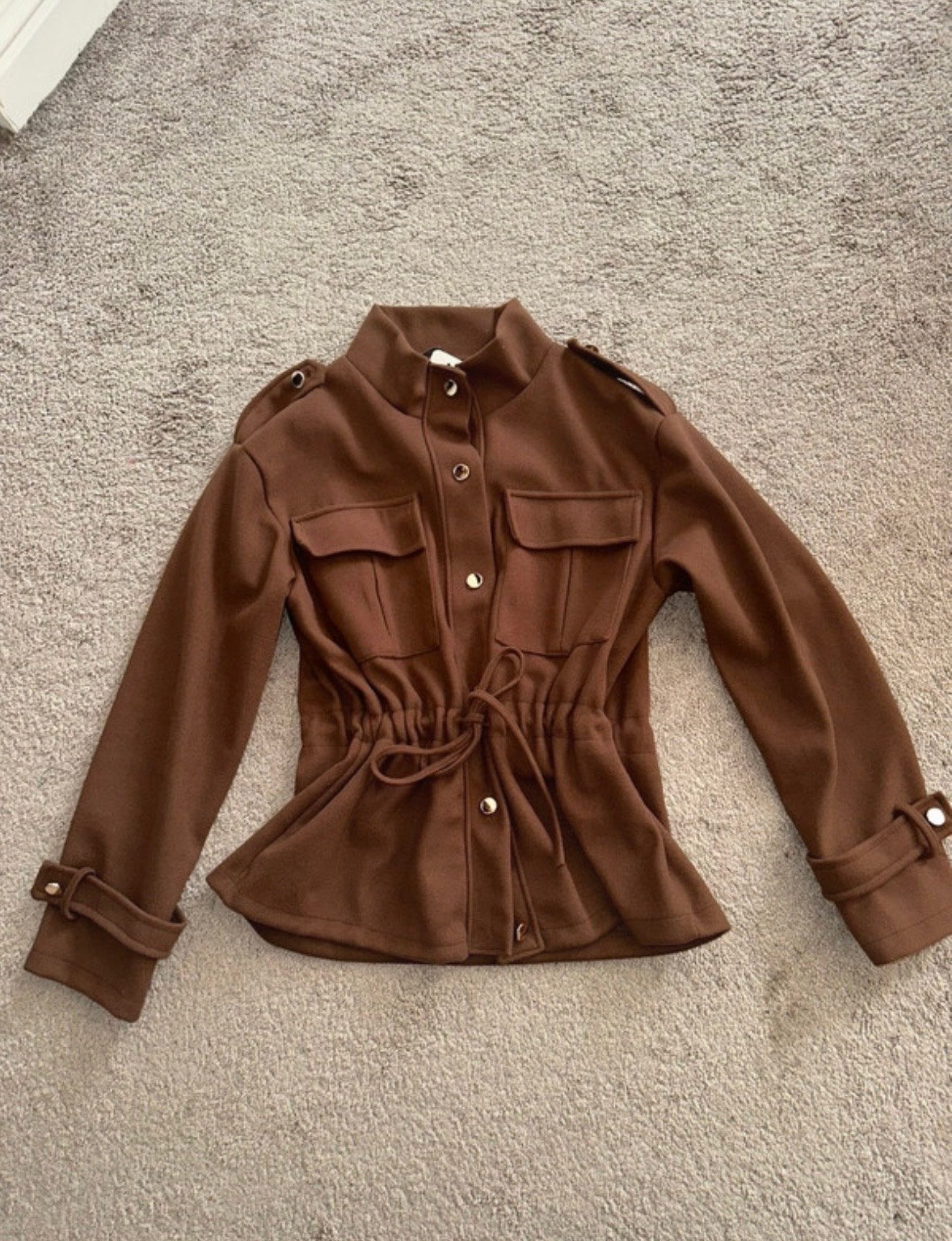 Bruine jas - F.Fashion Made in Italy, Ophalen of Verzenden, Nieuw, Maat 36 (S), Bruin