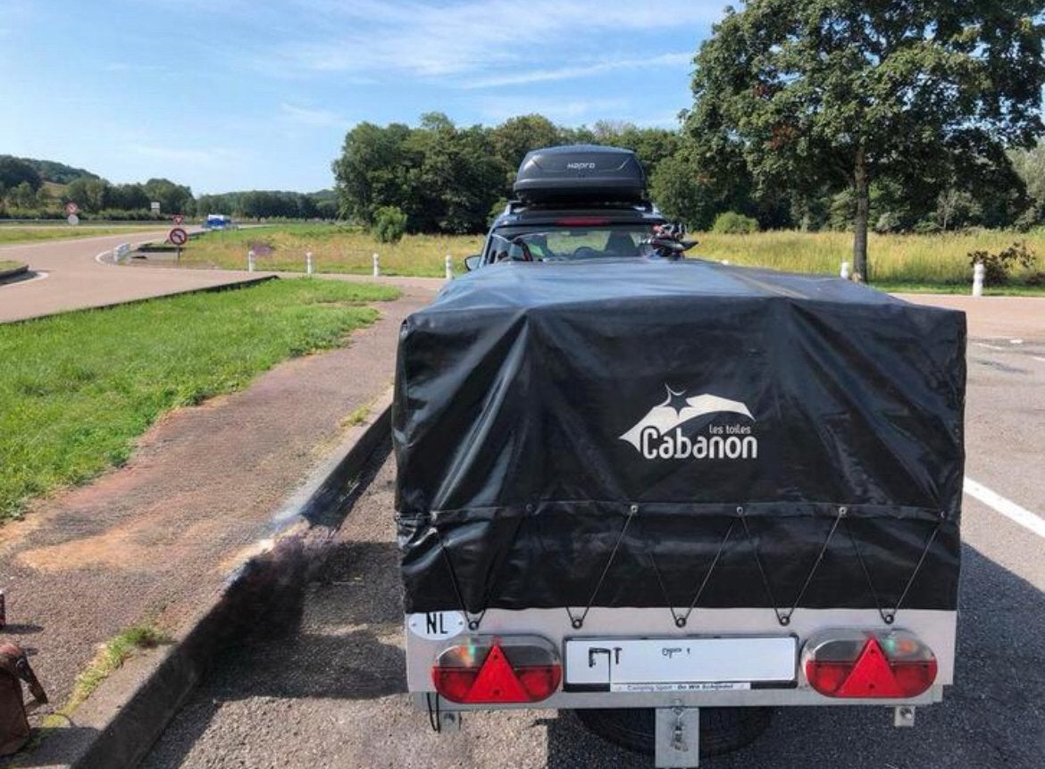 Vouwwagen met safaritent. Cabanon safari lodge. 4 tot 8 p., Caravans en Kamperen, Vouwwagens, Beige, Cabanon, Meer dan 6, Ophalen