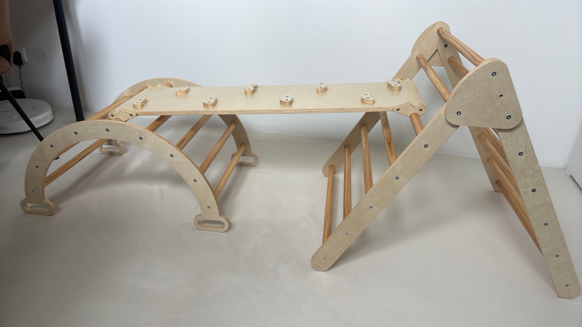 Pikler klimset hout montessori klimboog glijbaan klimrek, Ophalen, Zo goed als nieuw