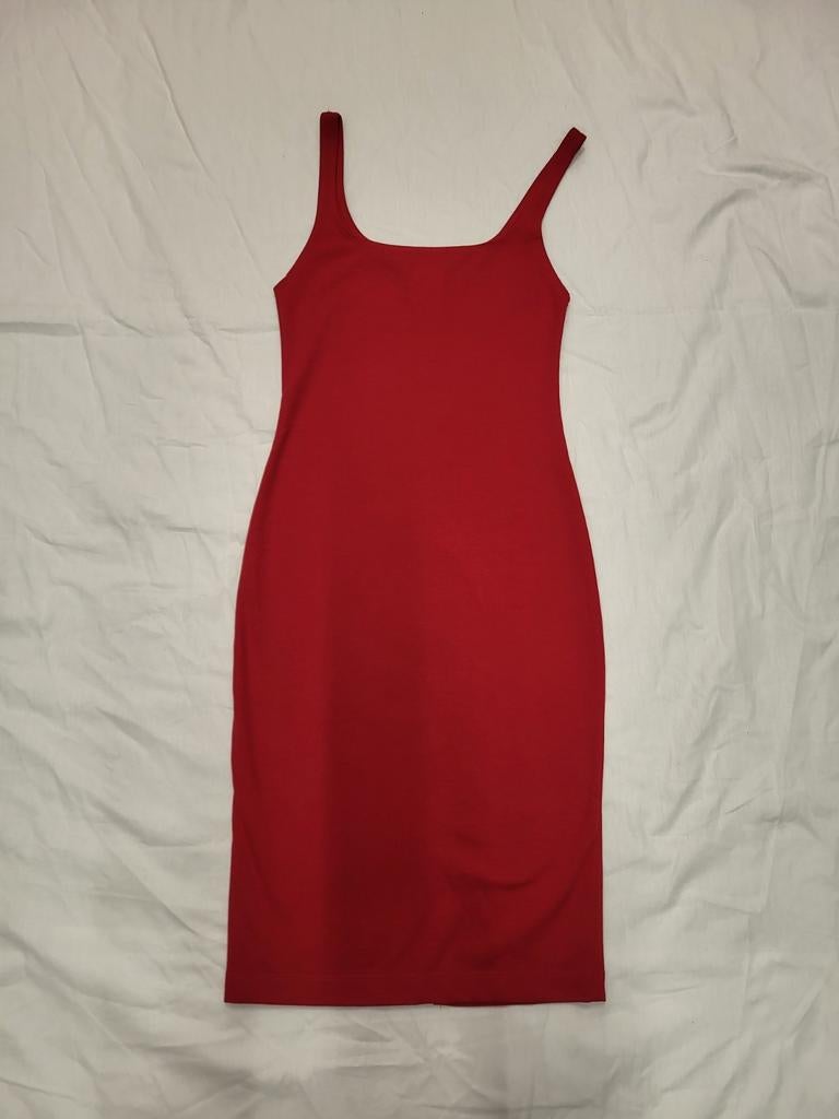 Rode bodycon jurk met spaghettibandjes maat M, Kleding | Dames, Maat 38/40 (M), Ophalen of Verzenden, Boven de knie, Rood