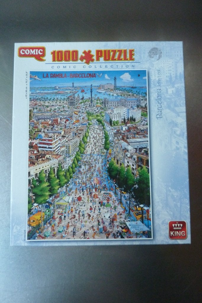 King puzzel Barcelona 1000 stukjes, Ophalen, 500 t/m 1500 stukjes, Gebruikt, Legpuzzel