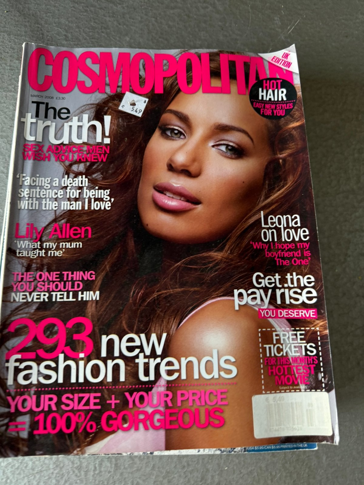 Cosmopolitan UK mrt 2008 - Leona Lewis, Ophalen of Verzenden, Gelezen, Glossy