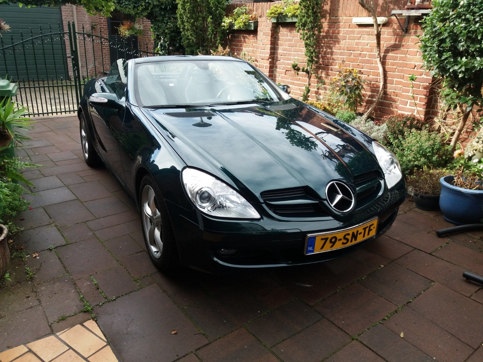 Mercedes-Benz SLK 3.5 Slk350 Roadster AUT 2006 Groen, Auto's, Mercedes-Benz, Achterwielaandrijving, Cabriolet, 6 cilinders, Automaat