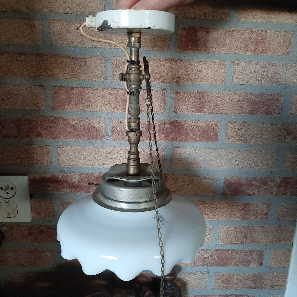 plafondlamp / hanglamp / omgebouwde gaslamp, Ophalen