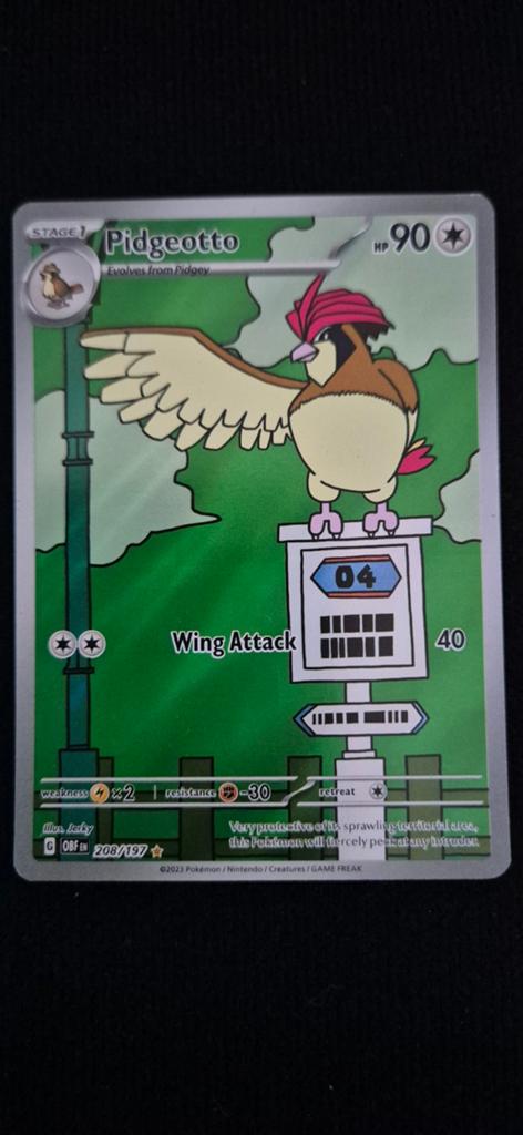 Pidgeotto Pokémon Kaart - 208/197, Ophalen of Verzenden, Nieuw, Losse kaart
