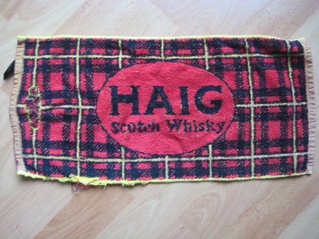Bar tap doek Haig whisky, Ophalen of Verzenden