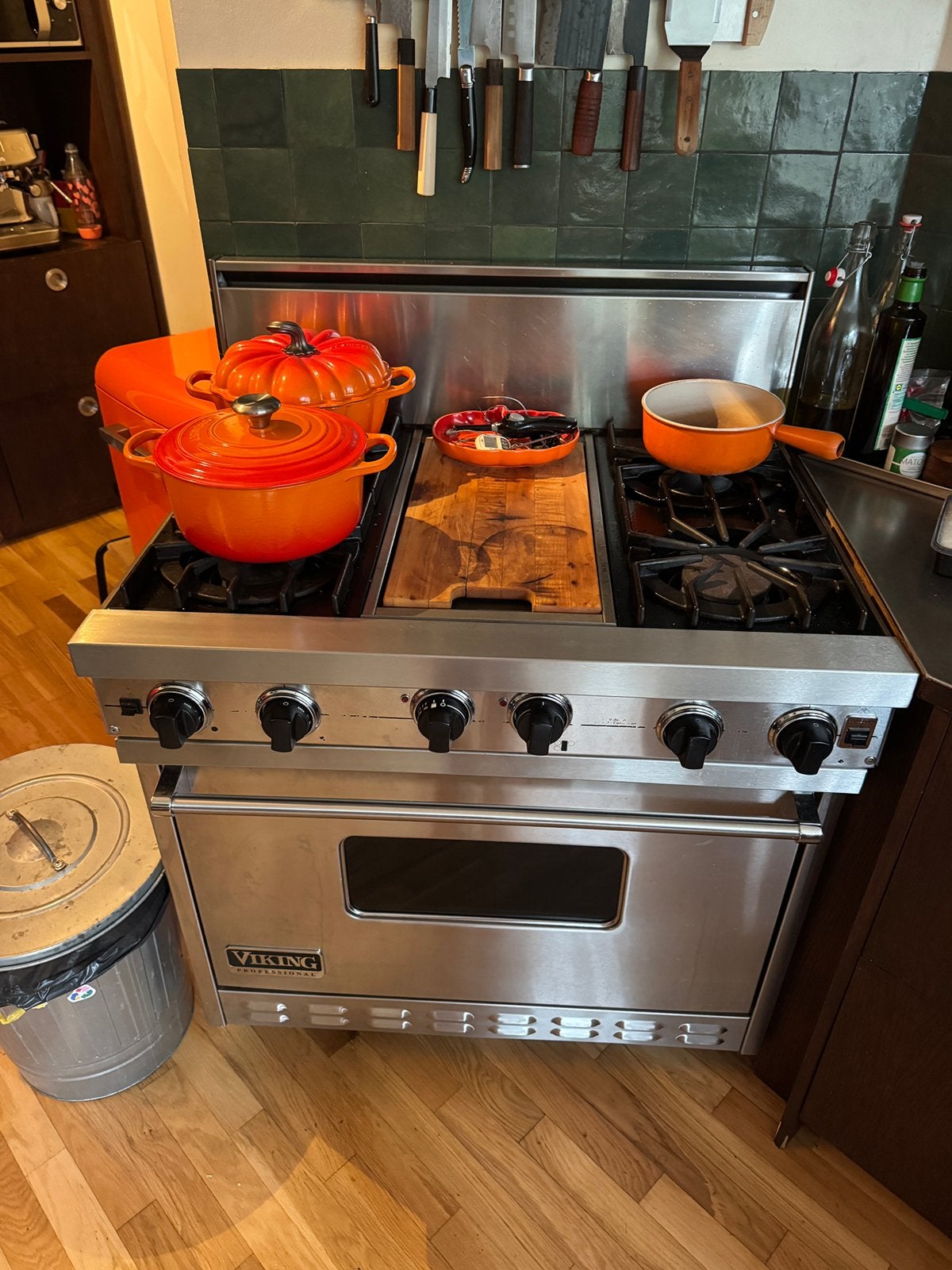 Viking gasfornuis met plaat en grote oven., Witgoed en Apparatuur, Ophalen, 60 cm of meer, Zo goed als nieuw, Gas