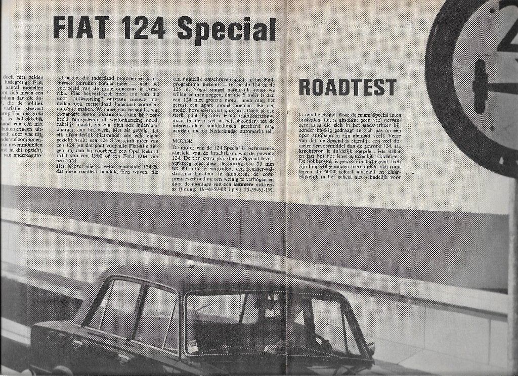 Roadtest FIAT 124 Special, Autovisie 1969., Nieuw, Ophalen of Verzenden, Overige merken, Autovisie