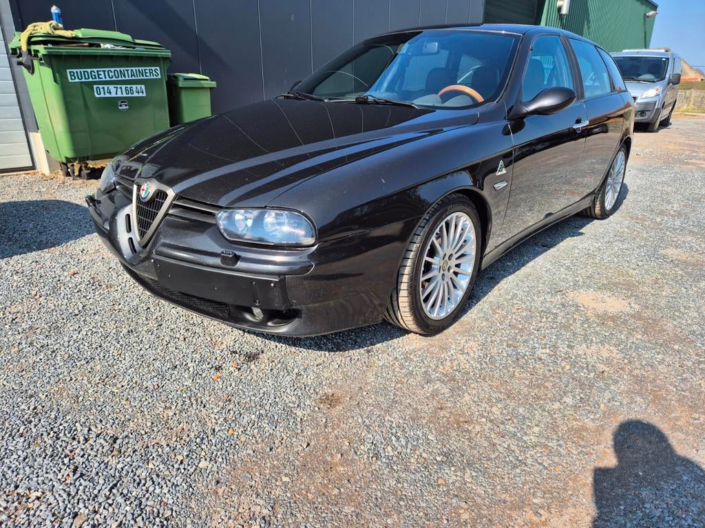 Alfa Romeo 156 3.0 v6 24v busso sportwagon, Auto's, Alfa Romeo, Voorwielaandrijving, Zwart, Leder, Stationwagon