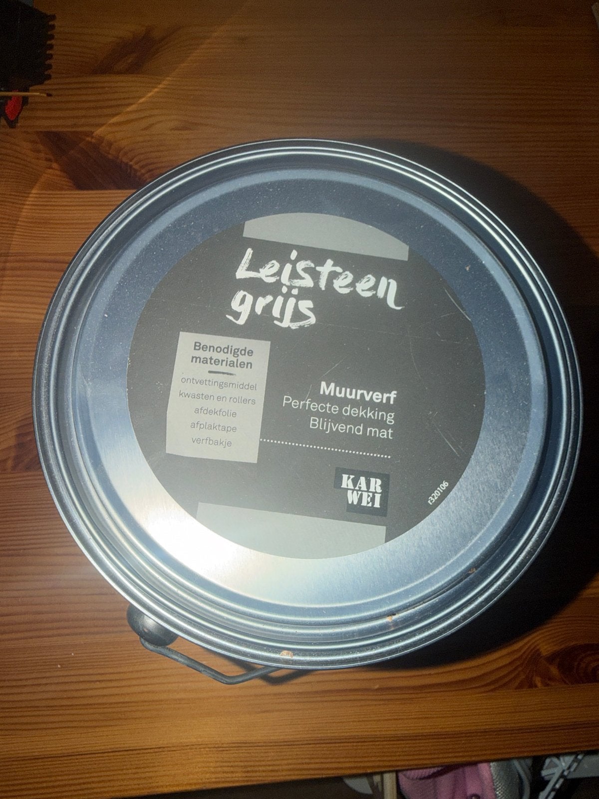 Karwei Leisteen grijs muurverf 2,5 liter, Doe-het-zelf en Verbouw, Nieuw, Ophalen of Verzenden, Verf, Grijs