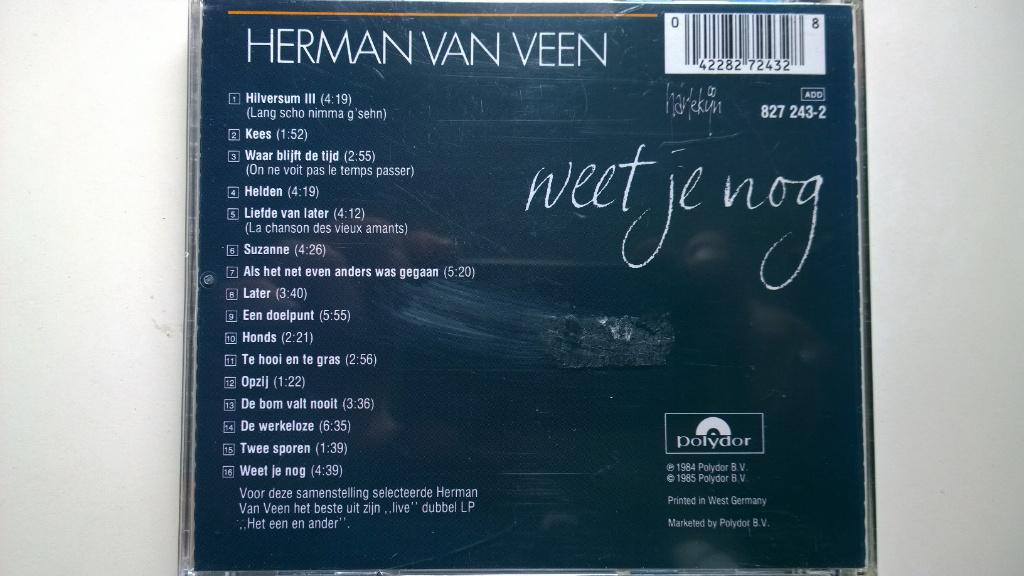 Herman van Veen - Weet Je Nog, Ophalen of Verzenden, Zo goed als nieuw, Pop