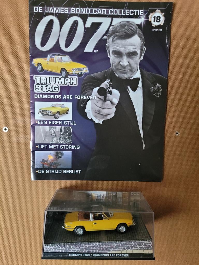 James Bond Car Collectie Triumph Stag, Hobby en Vrije tijd, Modelauto's | 1:43, Zo goed als nieuw, Auto, Overige merken, Ophalen of Verzenden
