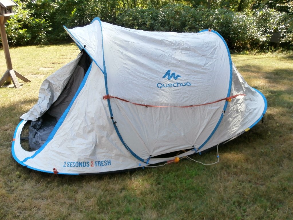 Pop-Up tent van Quenchua, geschikt voor 2 personen., Caravans en Kamperen, Tenten, Ophalen, Zo goed als nieuw, Tot en met 2