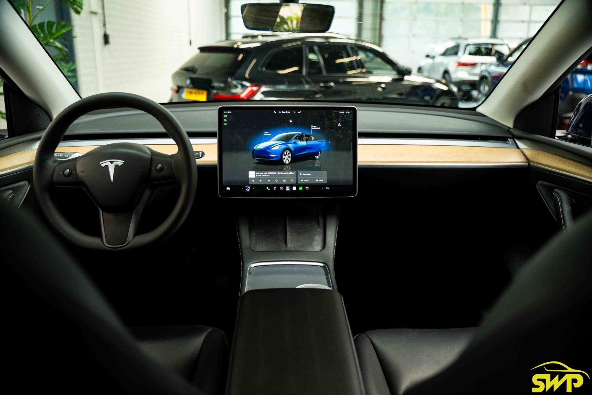 Tesla Model Y Long Range AWD 75 kWh | Autopilot | Leer | Pan, Auto's, Automaat, Stof, Gebruikt, 351 pk