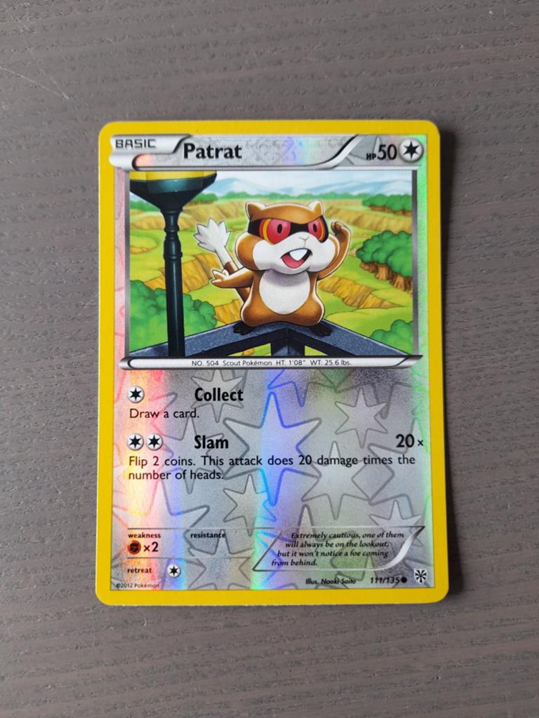 Plasma storm 111/135 patrat reverse, Ophalen of Verzenden, Gebruikt, Losse kaart, Foil
