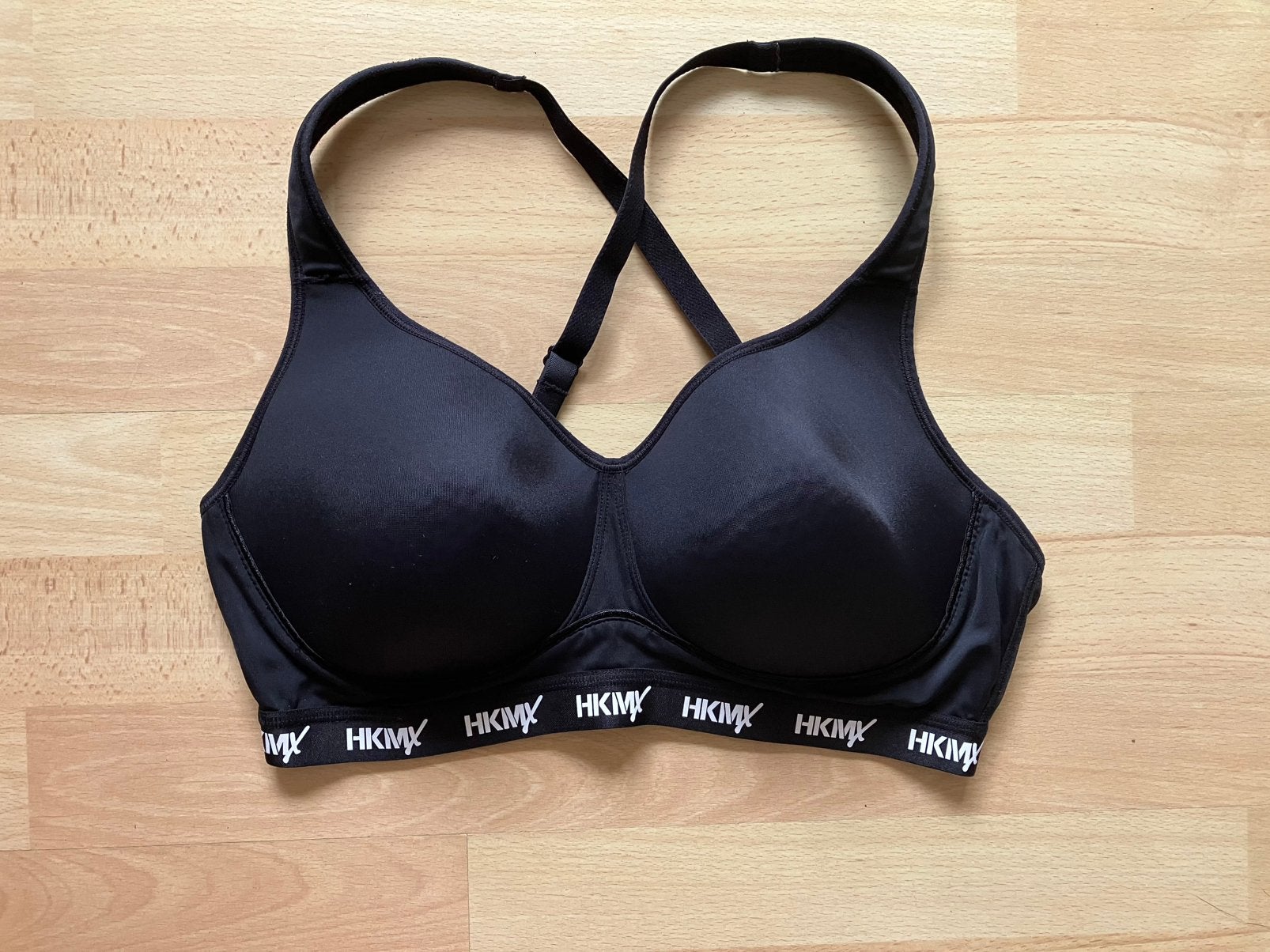 HKMX zwarte sport BH voorgevormde cups+kruisbanden 85C izgs, Ophalen of Verzenden, Zwart, BH