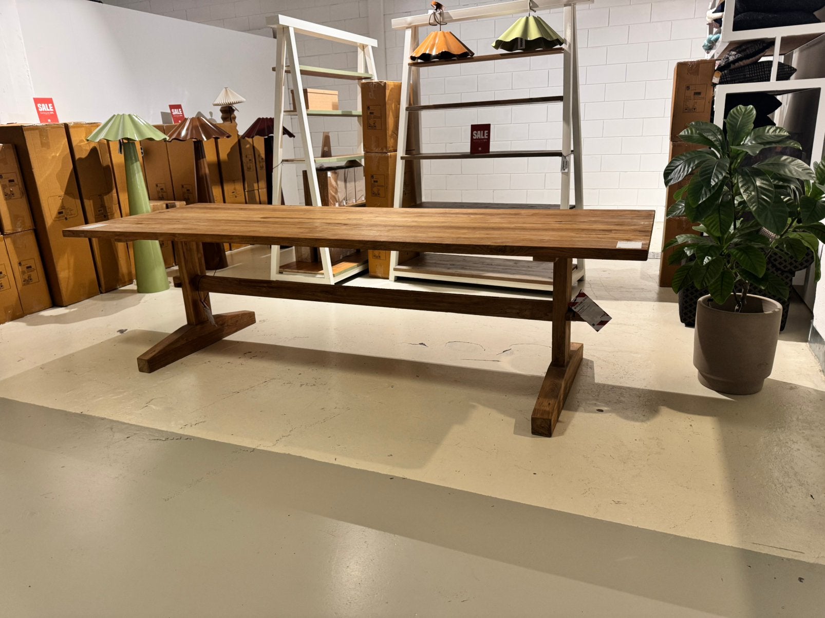 Massief teak tafel HK Living 280x100cm, Huis en Inrichting, Tafels | Eettafels, Ophalen, Gebruikt, Rustiek, Teakhout