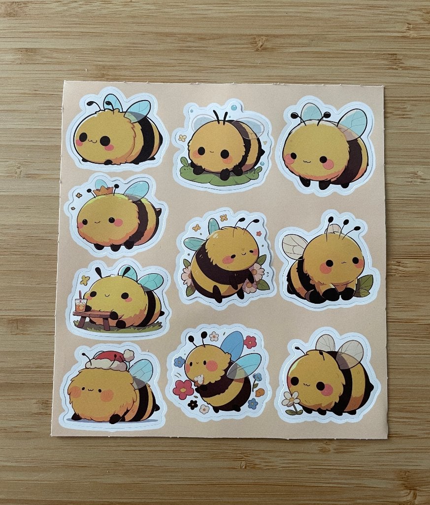 Bij, bijtjes stickers, Verzenden, Nieuw, Meerdere stickers