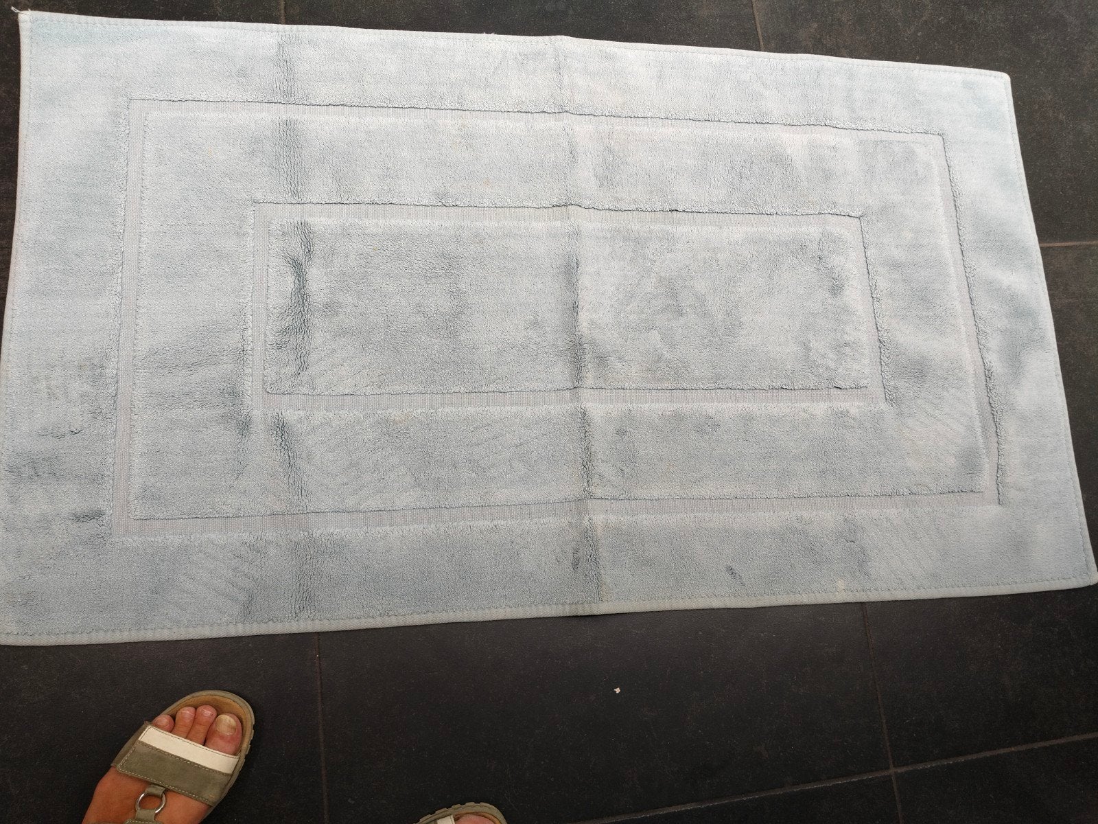 Badmat lichtblauw, Gebruikt, Blauw, Ophalen of Verzenden, Badmat