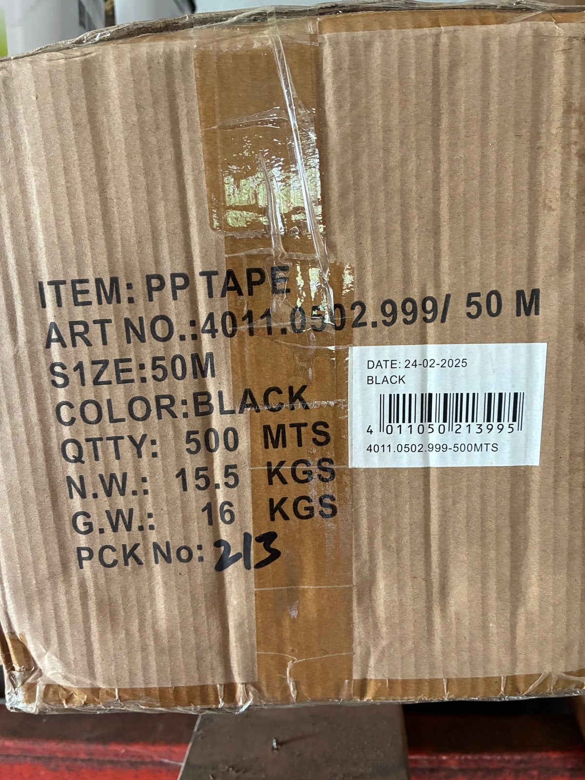 Boomband autogordel zwart doos vol - 500 meter PP tape, Ophalen, Nieuw, Universele onderdelen