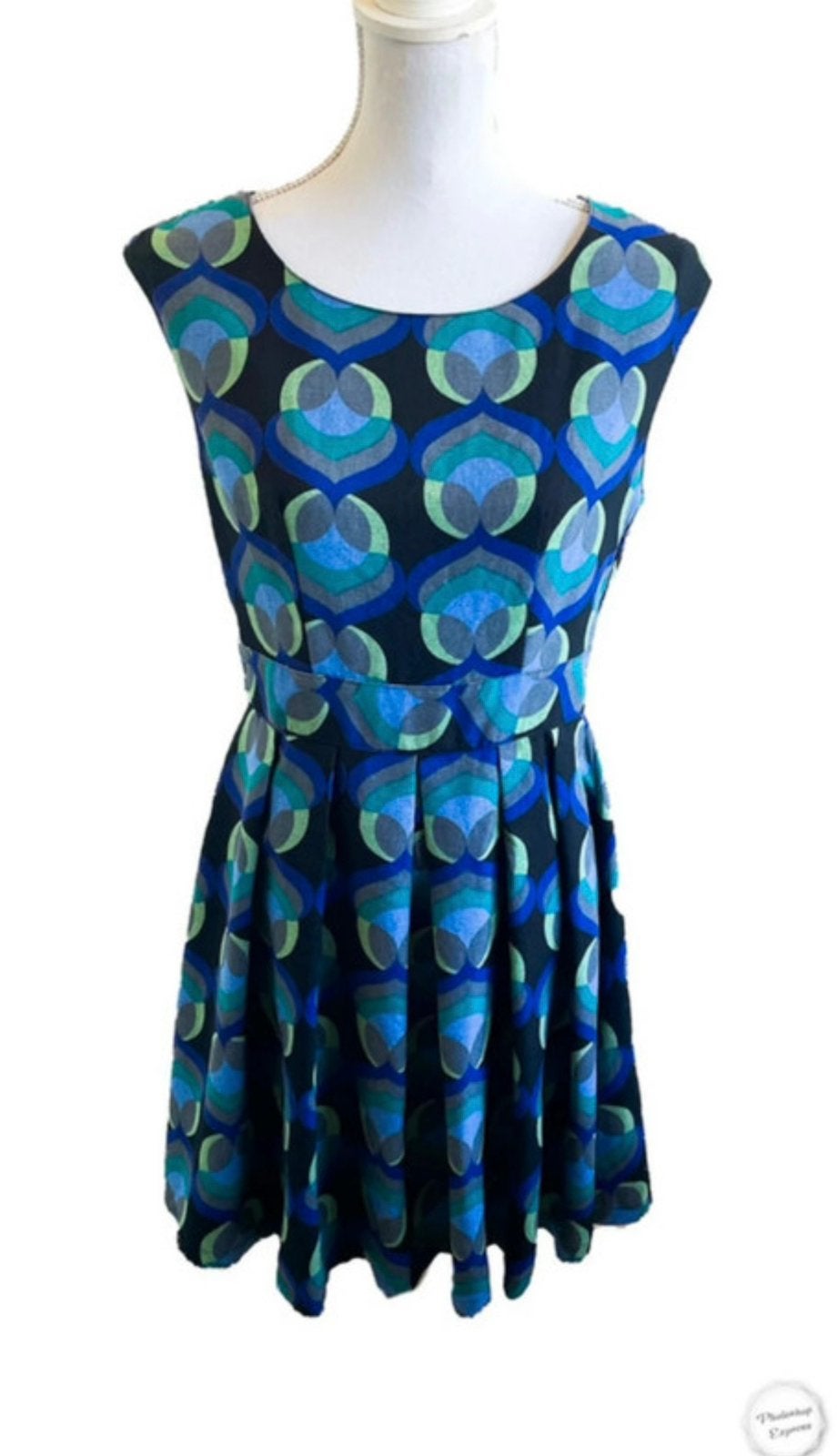 Mooie jurk van louche 36, Blauw, Ophalen of Verzenden, Zo goed als nieuw, Maat 36 (S)