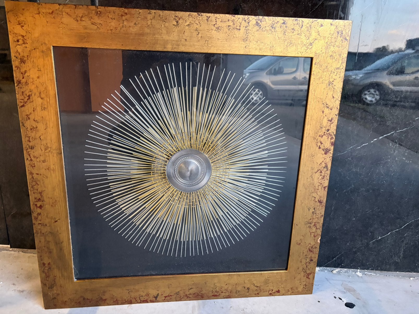 The Golden Sun van Jushua Makita, 3D-effect, Overig onderwerp, Glas, Ophalen of Verzenden