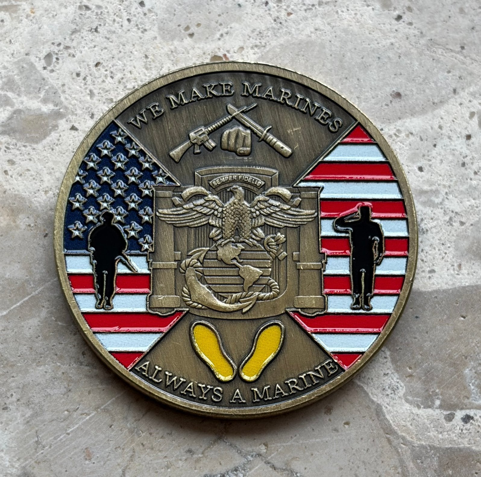 US Marine Corps coin, Verzamelen, Militaria | Algemeen, Ophalen of Verzenden, Marine, Amerika, Embleem of Badge